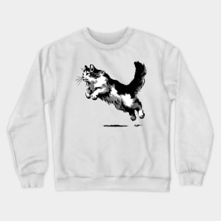 Pouncing cat Crewneck Sweatshirt